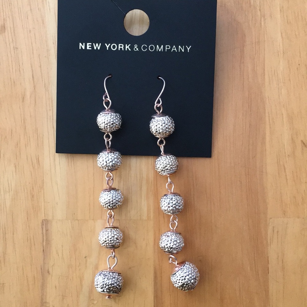 New York and Company ball drop earrings